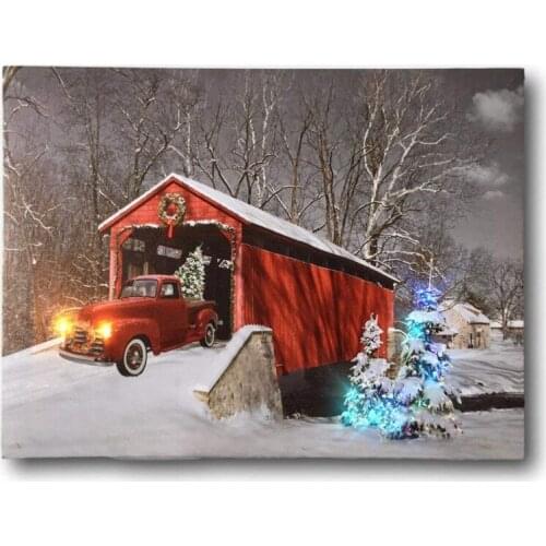 5d Diy Diamond Painting Red Truck Full square Winter Scene Decor Diamond Paintings Diamant Embroidery Home Decor