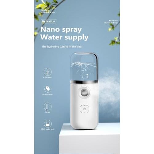 ABS Mist Sprayer Cooler Facial Steamer USB Rechargeable Humidifier Face Moisturizing Nebulizer Beauty Skin Care Tools TSLM1