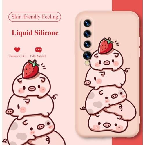 ASINA Cartoon Case For Xiaomi Redmi Note 8 9 Case Official Original Liquid Silicone Case For Xiaomi Mi10 Mi11 Ultra Case Capa