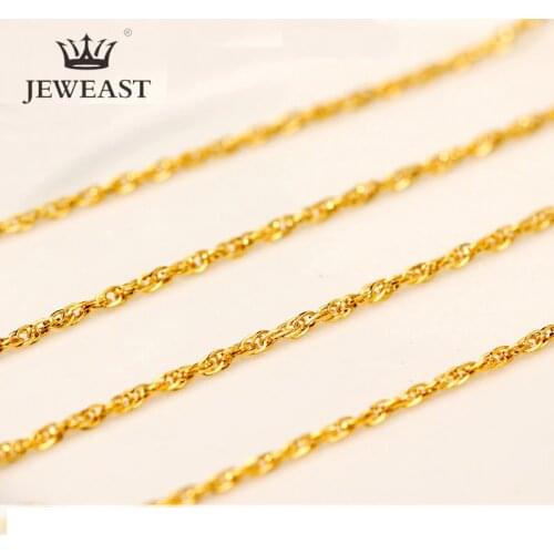 QA 24K Pure Gold Necklace Real AU 999 Solid Gold Chain Brightly Simple Upscale Trendy Classic Fine Jewelry Hot Sell New 2020