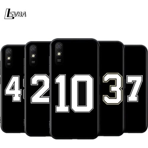 Lucky Numbers 23 24 Silicone Cover For Xiaomi Redmi K40 K30i K30T K30S K30 K20 10X Ultra Pro Black Soft Phone Case Shell