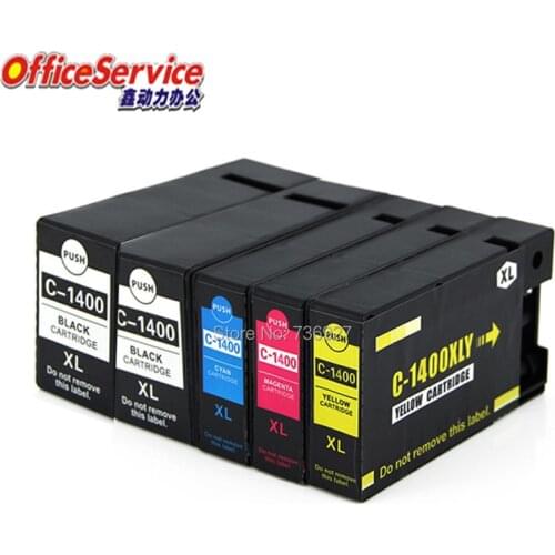 5X=1Set+1Black PGI-1400 PGI1400 XL Compatible ink Cartridge For Canon MAXIFY MB2340 MB2040 MB2140 MB2740 printer