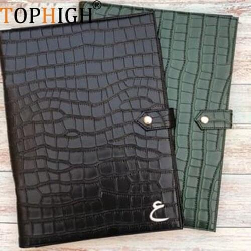 TOPHIGH Business Briefcase Embrossed Ostrich Pattern File Folder New Capacity Laptop Briefcase Document Bag For Women 2021