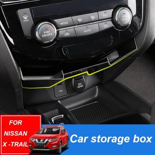 For Nissan X-trail X Trail T32 2014-2020Car Center Console Storage Box Car Interior Modification ABS Decorative Storage Box
