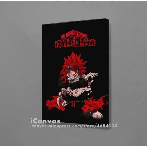 Eijiro Kirishima Red Riot My Hero Academia BNHA Home Decor Canvas Wall Art Decoration Prints Living Room Bedroom Poster Painting