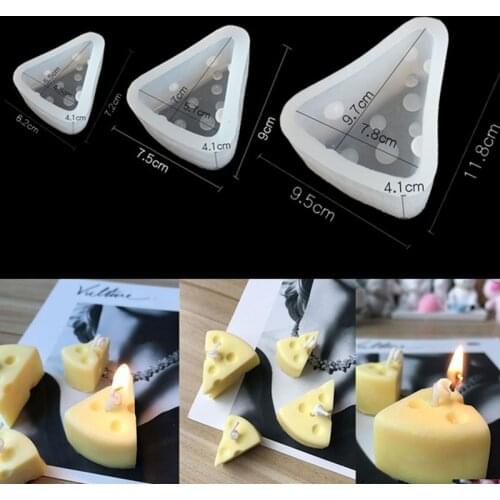 Cheese Shape Silicone Mould DIY Fondant Mousse Pace Sugar Chocolate Mold Candlestick Soap Mold Decoration Decoration Tool