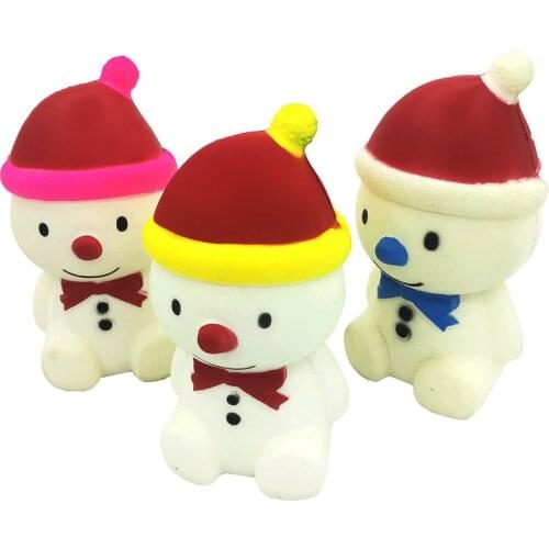 2018 Jumbo squishies Toys Children Slow Rising Antistrss Toy Santa Claus snowman Squishies Stress Relief Toy Funny Squeeze Toy