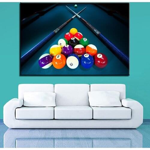 Painting Sport Billiards Game Canvas Poster Print Wall Art Picture For Living Room Framework Artwork Home Decor Gift Hanging Pa