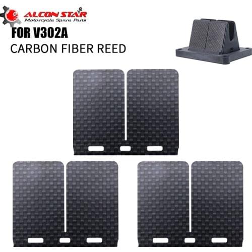 Alconstar-For Yamaha YZ125 1995-2004 V302A Carbon Fiber Motorcycle Motocross Intake Valve Reed Valve Repair Kit 10pcs/20pcs/set