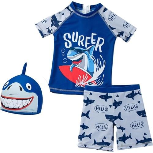 Childrens Swimsuit South Korea Baby Handsome Swimming Trunks Boy Middle School Children New Sun Protection Fast Drying Swimsuit