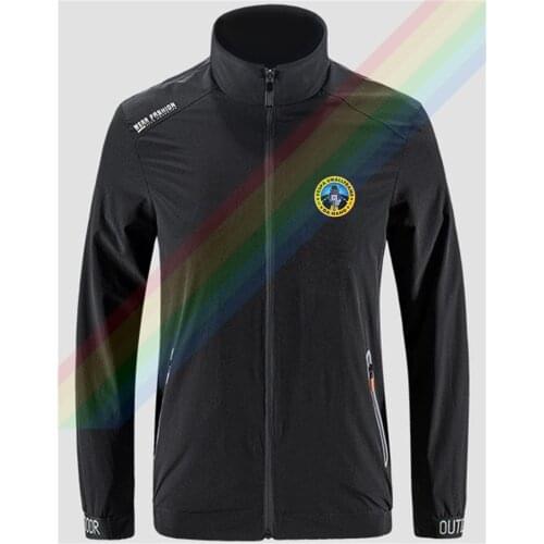 Vespa Motorcycle On A Highway Breathable Jacket Mens Outdoor Zippered Comfortable Light Soft Fashion Casual Front Printing