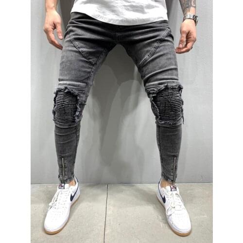 Premium Black Ray Pattern Streetwear Mens Jeans
