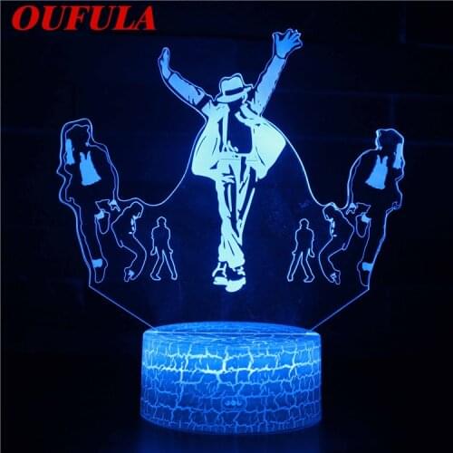 Night LED Lights Novelty 3D lamp Cute Toy Gift 7 Color Abstract Artist Graphics Cartoon Atmosphere Lamp For Children Kids Room