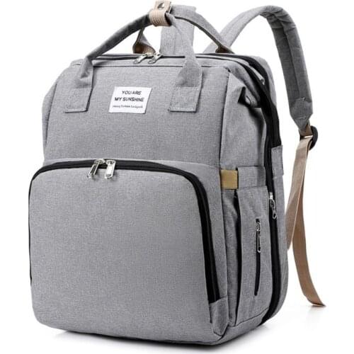 New Multifunctional Foldable Portable Large Mom Diaper Bag Folding Travel Large Backpack Infant Bed Diaper Changing Table Pads