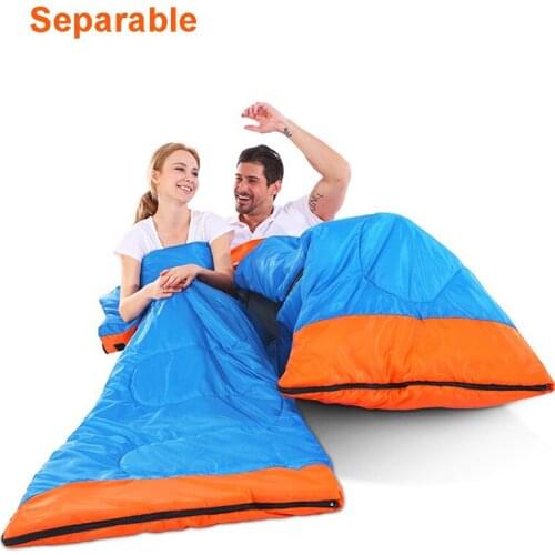 Outdoor Sleeping bag for camping hunting light 3 seasons warm and wrapping for cold Double sleeping bag for traveling hiking