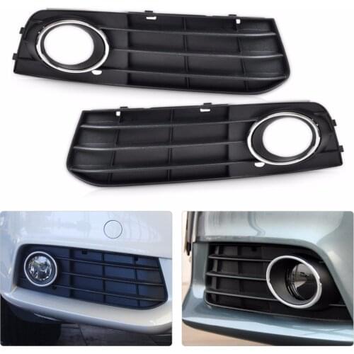 DWCX 8K0807681A 01C 8K0807682A 01C Front Left + Right Bumper Fog Lamp Cover Grille For Audi A4 B8 2008 2009 2010 2011 2012