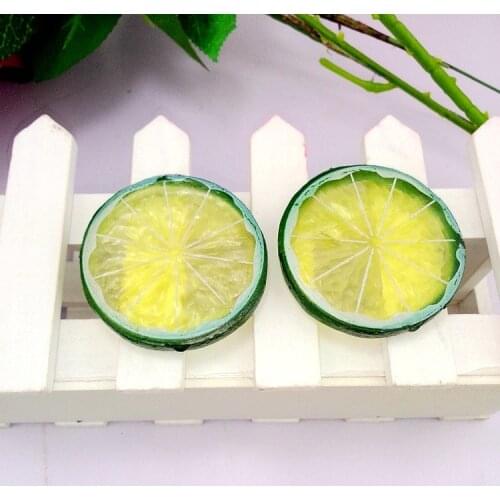 Food Plastic Fruit Slice Model Simulation Toys Educational Kid Children Pretend Play House Toy Fruitage Mould 2021