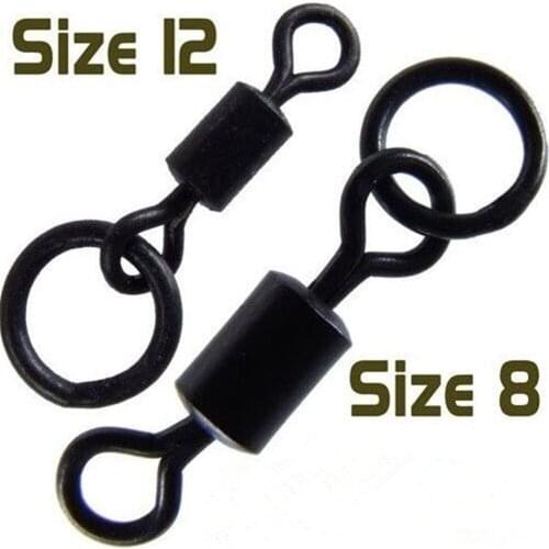 Carp Swivel Fishing Size 8 12 Covert Flexi-Ring Swivel Ring With Quick Change Ring Swivels Clips Rolling Hook Ring Swivels