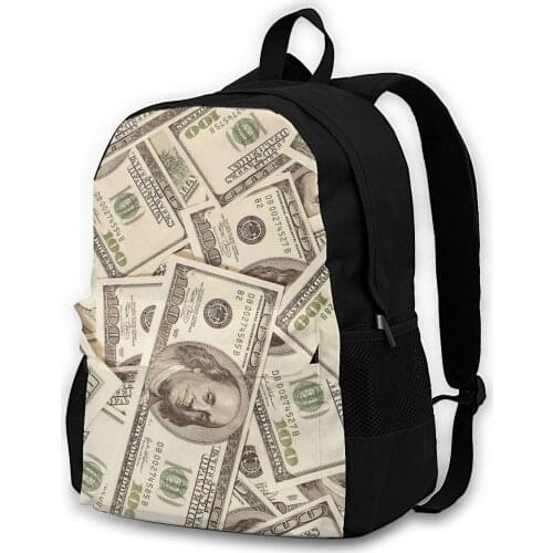 Money Dollar Motif Adult backpacks, leisure bags, backpacks, storage bags, men women backpacks