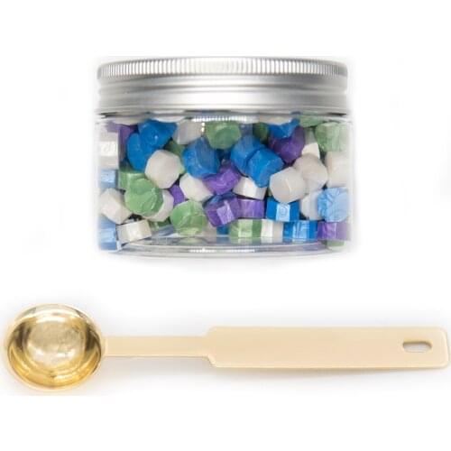Mixed color sealing wax seal wax spoon set wax seal beads Wax Seal Stamp stamper for seal for Envelope sealing and Wedding