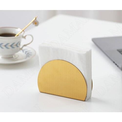 European Metal Napkin Holder Creativity Gilded Western Restaurant Desktop Thin Paper Clip Coffee Shop Vertical Tissue Organizer