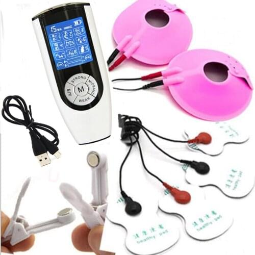 Electric Shock Kit, Electric Shock Nipple Clamps /Pads Breast Stimulation Electro Nipple Massage Sex Toys For Adult Women