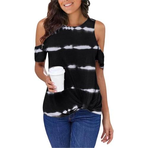 Women Stripe Gradient Print T-shirt Elegant Fall Autumn T Shirt Clothes Tshirt Tee Womens Top Female Print Graphic T-shirt #T1Q