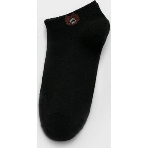 Womens Socks Little Bear Cartoon Spring And Autumn Four Seasons Short College Style Sports Cute Shallow Mouth Invisible
