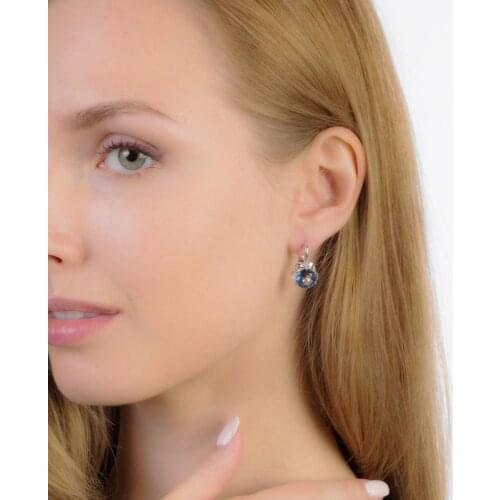 Gems Ballet 5.47Ct Natural Iolite Blue Mystic Quartz Gemstone Earings For Women 925 Sterling Silver Stud Earring Fine Jewelry