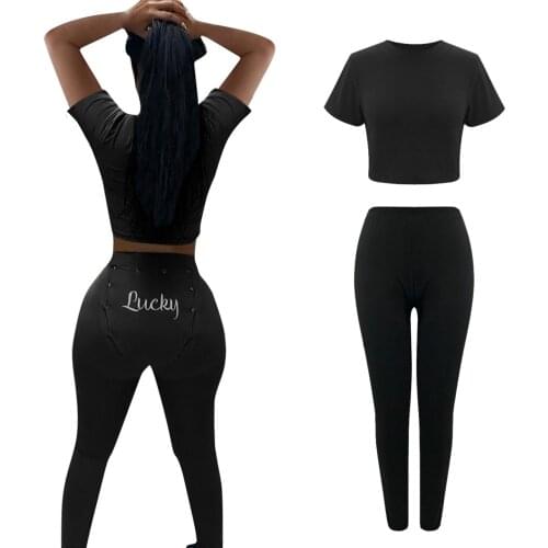 Women Gym Outfit Sports Top Leggings Fitness Workout Yoga Athletic Clothes