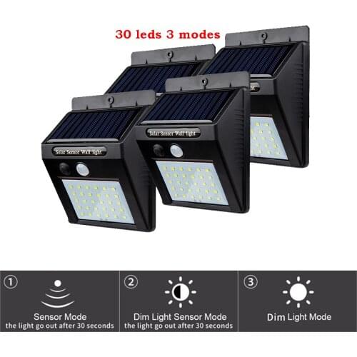 1-4PCS LED Solar lamp Sensor solar Powered Panel Street Light Outdoor Garden Path Spot Wall Emergency Lamps luminaria waterproof