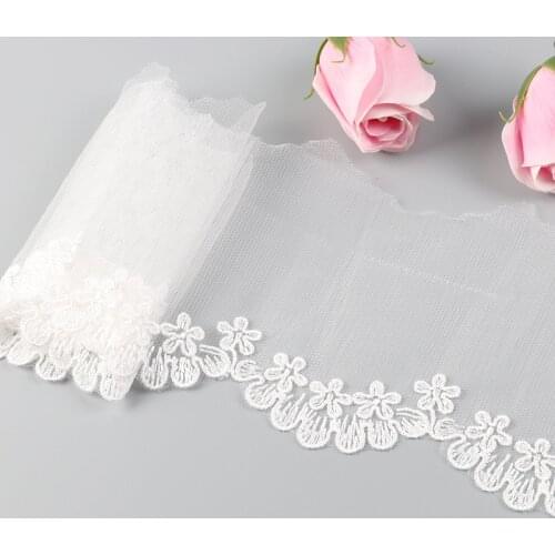 15Yards Floral Embroidery Lace Trim DIY Dress Clothing Guipure Applique Decorated DIY Sewing Wedding Dresses Decor