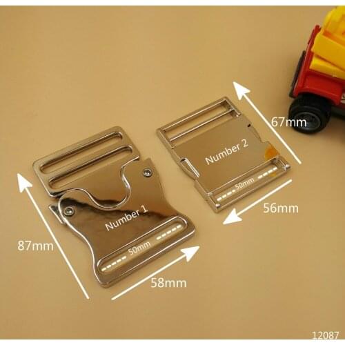 2" metal buckles for 50mm belt webbing band straps quick side release 4pcs silver free shipping
