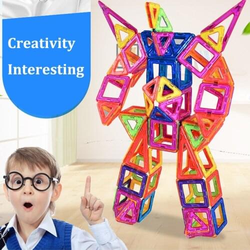 20/168 PCS Big DIY Magnetic Designer Construction Set Model Building Block For Children Block Intelligent Educational Toys