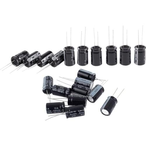 20Pcs 105C Radial Lead Electrolytic Capacitor 13Mm X 20Mm - 10Pcs 35V 1000Uf & 10Pcs 25V 2200Uf