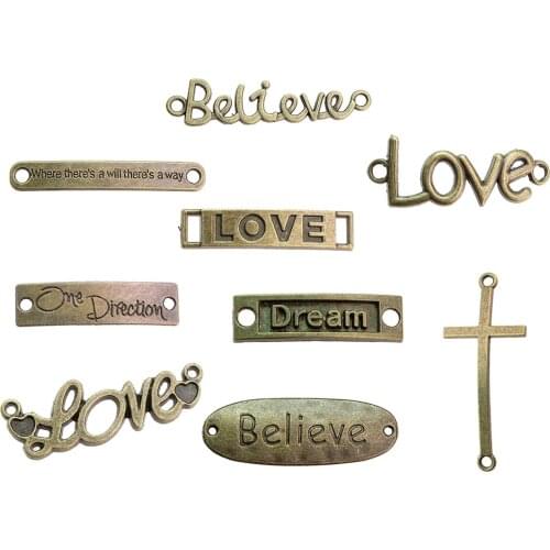 Blesiya 20Pcs Retro Connector Pendants Beads Charms for DIY Jewelry Crafting