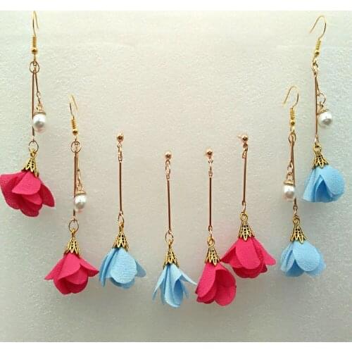 2018 New Fashion personality Earrings Tassel flower charm For Women Bijouterie Best Gift for Girl Party Jewelry