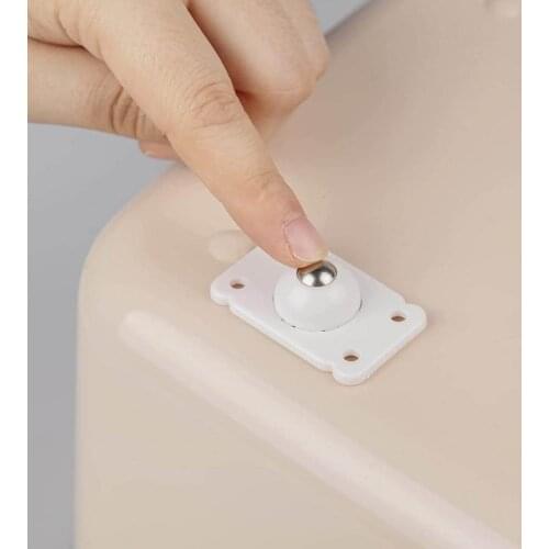 4pcs Adhesive Caster Pulley Storage Box Trash Can 360 Degrees Low-noise Storage Box Roller Universal No Scratches Box Wheels