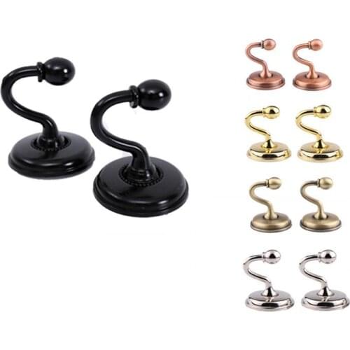 50PCS (25 PAIRS) Metal Zinc Alloy Curtain Hooks Holdback Tassel Wall Tie Back Hanger Holder Hanging Accessory