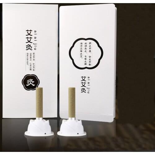 64pcs/Set Moxa Sticks Moxibustion Roll Self-Adhesive Chinese Medical Smokeless Moxibustion Machine Box For Neck Waist Leg Back