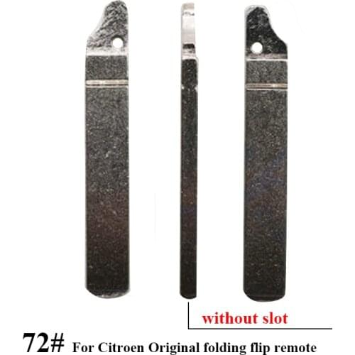 72# Original car key knife for Citroen Peugeot folding flip remote key blade