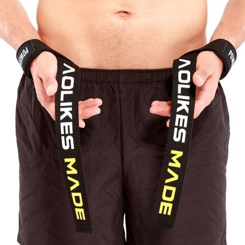 AOLIKES 1 Pair Weight Lifting Gym Sport Wristband Fitness Wrist Support Straps Wraps With Hand Power Bands Training