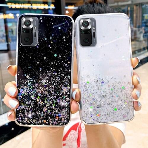 Bling Glitter Case For Xiaomi Redmi Note 10 9 8 7 Pro 10S 9S 8T 9C 9A K40 Covers Xiaomi Mi 11 Lite UltraPoco X3 Pro M3 F3 Cover