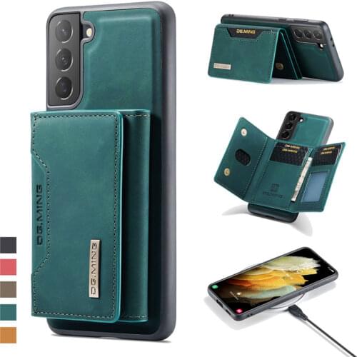 Flip Leather Crad Phone Cover For Samsung Galaxy S21 Plus S20 FE 5G Note 20 Ultra A52 A42 A32 5G A71 A51 4G Stand Wallet Case