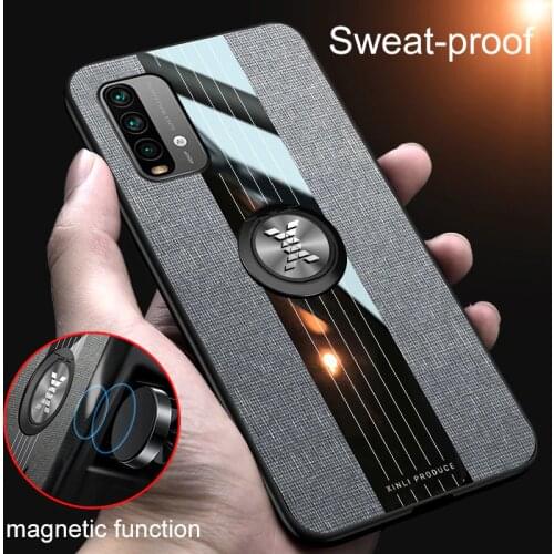For Xiaomi Redmi 9T Case Bumper Anti-knock Armor Magnetic fall Magnet Holder Ring Phone Cover For Redmi 9T Case For Redmi 9T 9 T