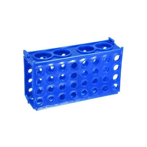 4 Way Tube Rack Polypropylene 80-Well Blue for 0.5ml, 1.5ml, 10ml, 15ml, 50ml