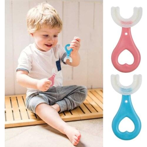 Baby U-Shaped Toothbrush Childrens Teeth Oral Care CleaningBrush Convenient And Simple Silicone Baby Yoothbrushing