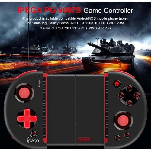 For IPEGA PG-9087S Retractable Wireless Bluetooth Android IOS Direct Joystick Game Controller for PUGB Red Warrior Handle King