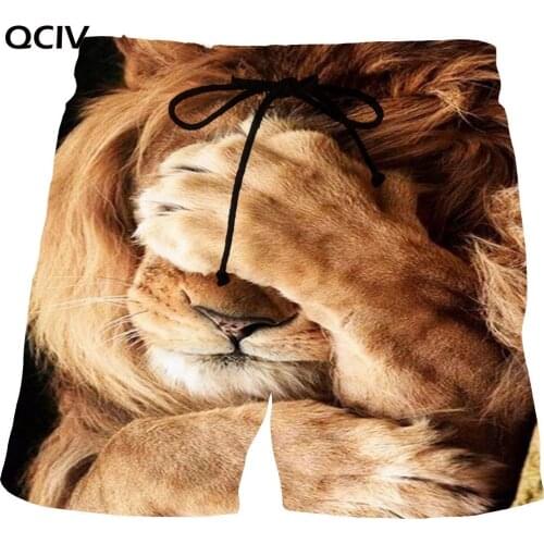 Mens Animal Graphic Beach Shorts 3D Pattern Predator Boardshorts Men/Women Short Pants