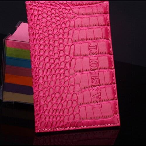 Travel Passport Holder PU Leather Alligator Embossing Cover on the Case for Womens Men porta passaporte pasport paspoort